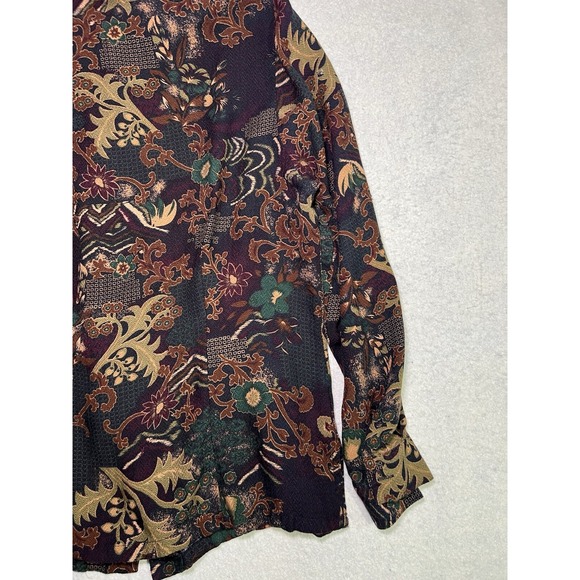 Sag Harbor Womens sz 14 Button up shirt Long sleeve casual Paisley - Picture 12 of 13